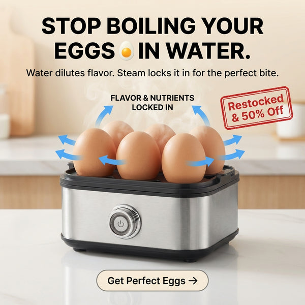 🎉2026 HOT SALE 50% OFF🎉Multifunctional Egg Steamer with Clear Lid