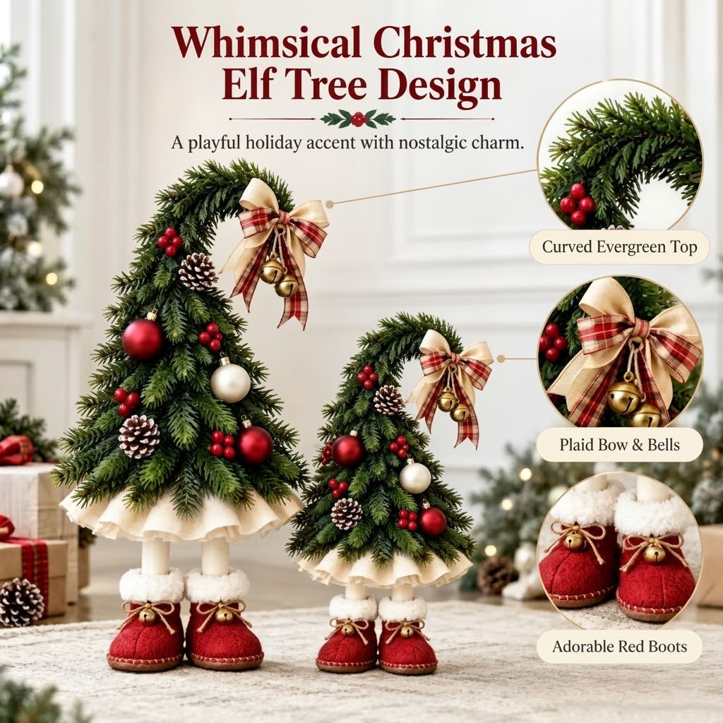 🎄 Boring Christmas Decor? Make It Fun with This Cute Elf Leg Christmas Tree! 🎅✨