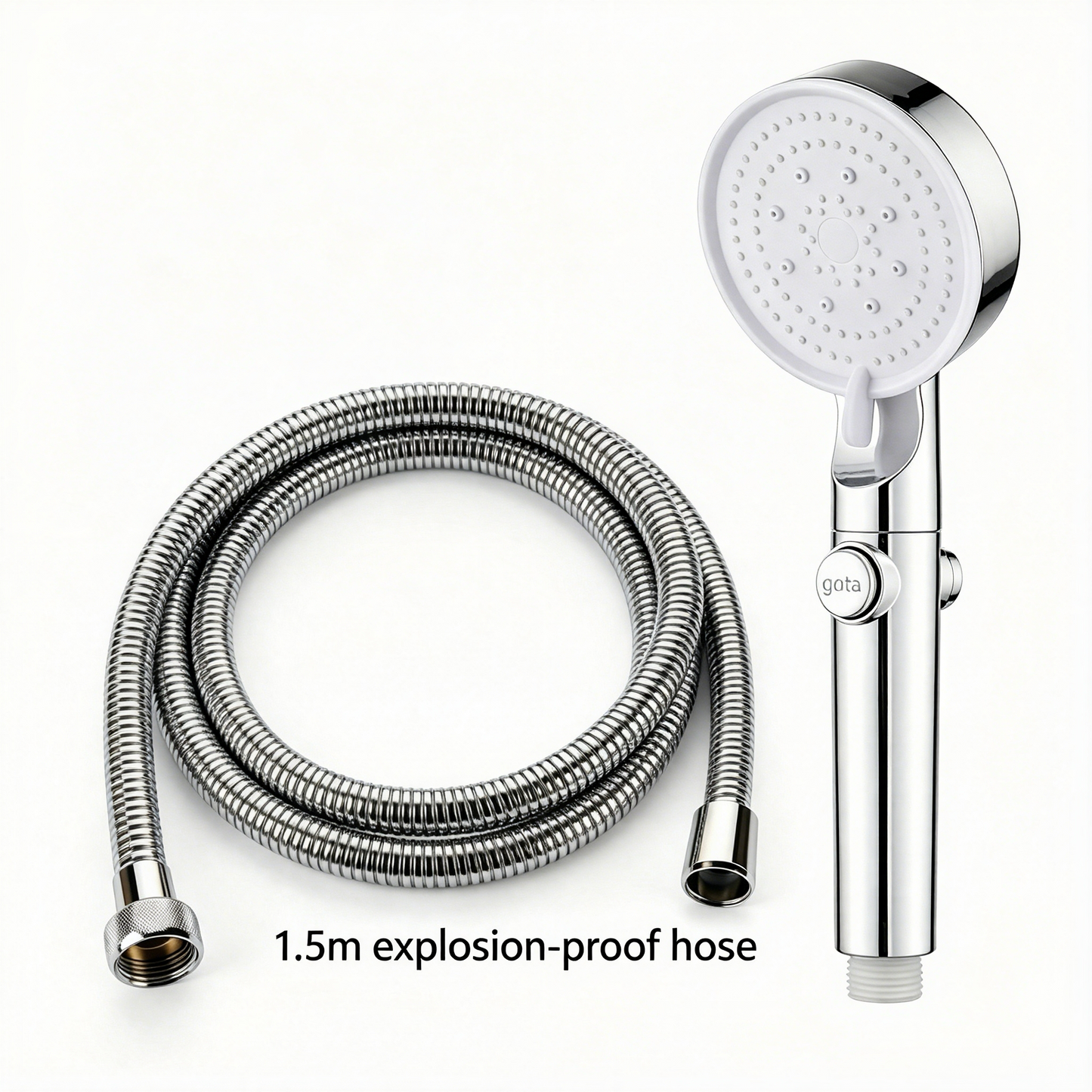 ✨ Limited Time 30% OFF💥Large Panel Pressure Boost Shower Head with 5 Spray Modes and 360° Rotation