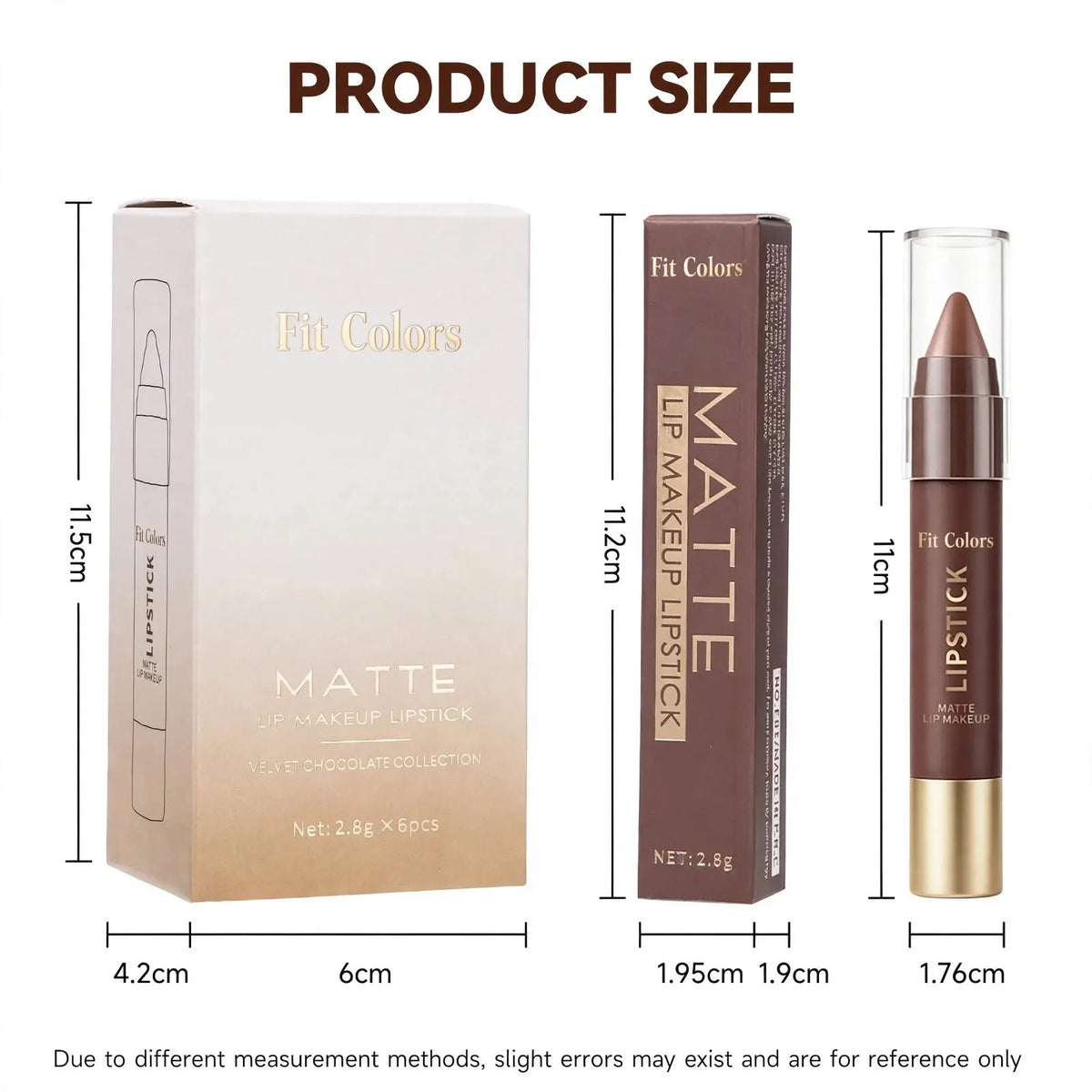 💄 2026 Hottest Lipstick Set – 6PCS Long-Lasting Matte Lipsticks in Stunning Brown Shades ✨