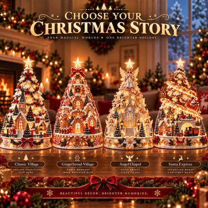 🎄 Tired of Empty, Lifeless Holiday Decor? Transform Any Space Into a Warm Christmas Wonderland with the Christmas Village Lightscape Tree ✨