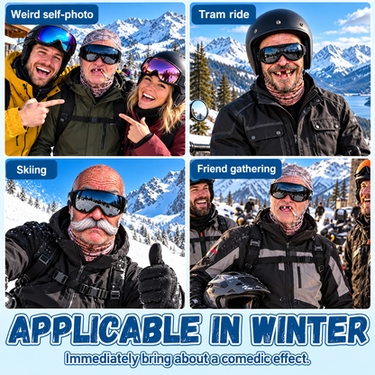 🤣❄️ Funny Realistic Face Ski Mask – Hilarious Winter Balaclava for Skiing, Snowboarding, Parties & Outdoor Fun! 🎿🔥