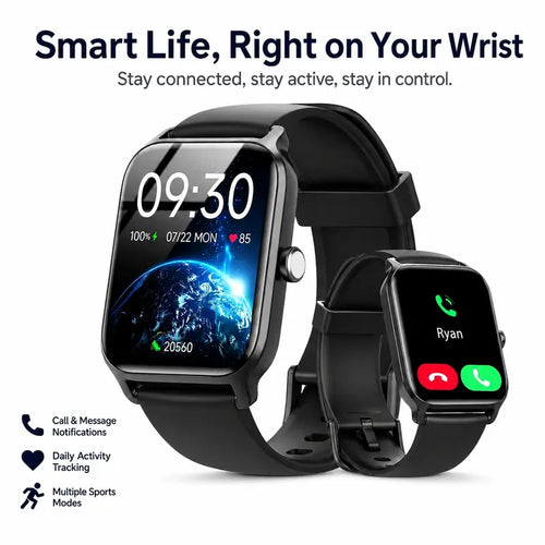 🎁Sports smartwatch. Features include message notifications, call and text messaging capabilities, and more; compatible with most iOS and Android smartphones.💎