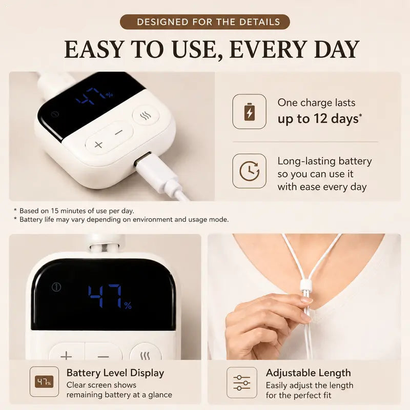 🔥 2026 HOT SALE – Wireless Neck Relaxer with Heat & Microcurrent Technology