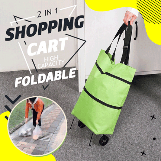 🔥2026 Hot Sale🔥 2 in 1 Foldable Shopping Cart Bag🎁