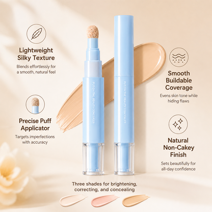 😩 DARK CIRCLES & BLEMISHES RUINING YOUR MAKEUP? 💄 ✨ 2-IN-1 COVERAGE: CONCEAL + FOUNDATION IN ONE EASY STEP!