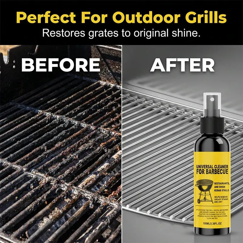 🔥 BUY 1 GET 1 FREE 🧽 Heavy-Duty BBQ Cleaner – Dissolves Grease, Carbon Buildup & Baked-On Grime!