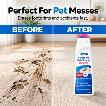No-Wash Carpet & Sofa Cleaner with Brush