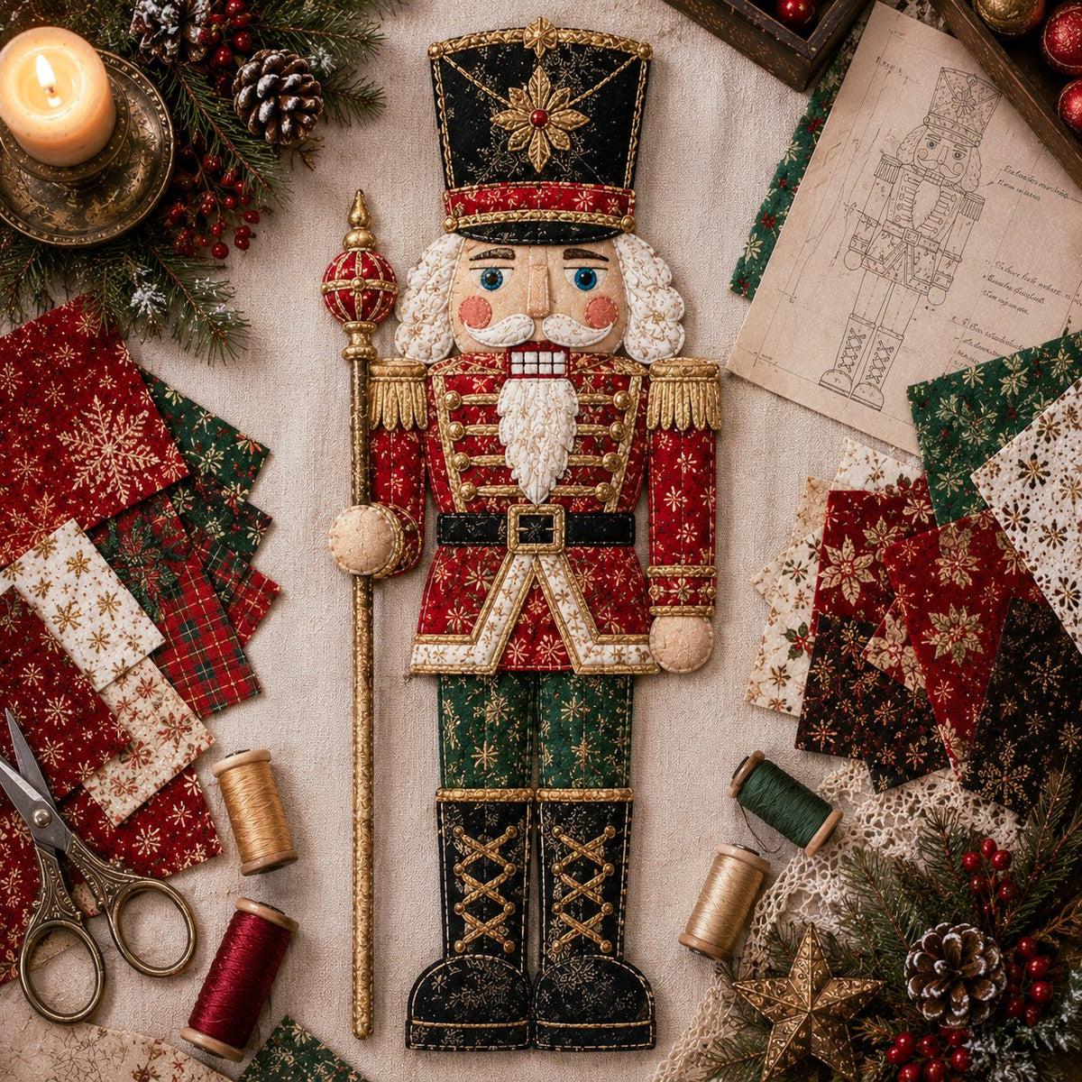 🎄😩 TIRED OF THE SAME BORING CHRISTMAS DECOR? ✨ CREATE SOMETHING UNIQUE! This DIY Patchwork Kit Turns Any Space Into a Warm & Festive Christmas Wonderland! 🎅❤️