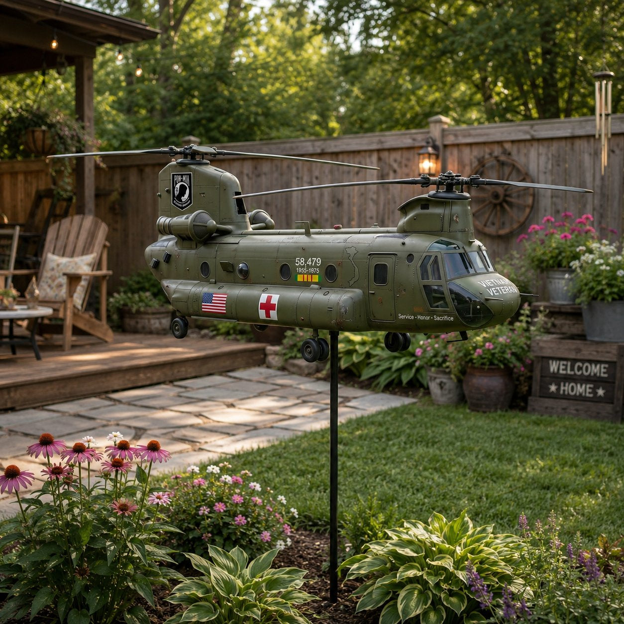 🏆ONLY 100PCS: 60% OFF 🎖️-Vietnam Veteran UH-1 Helicopter Wind Spinner