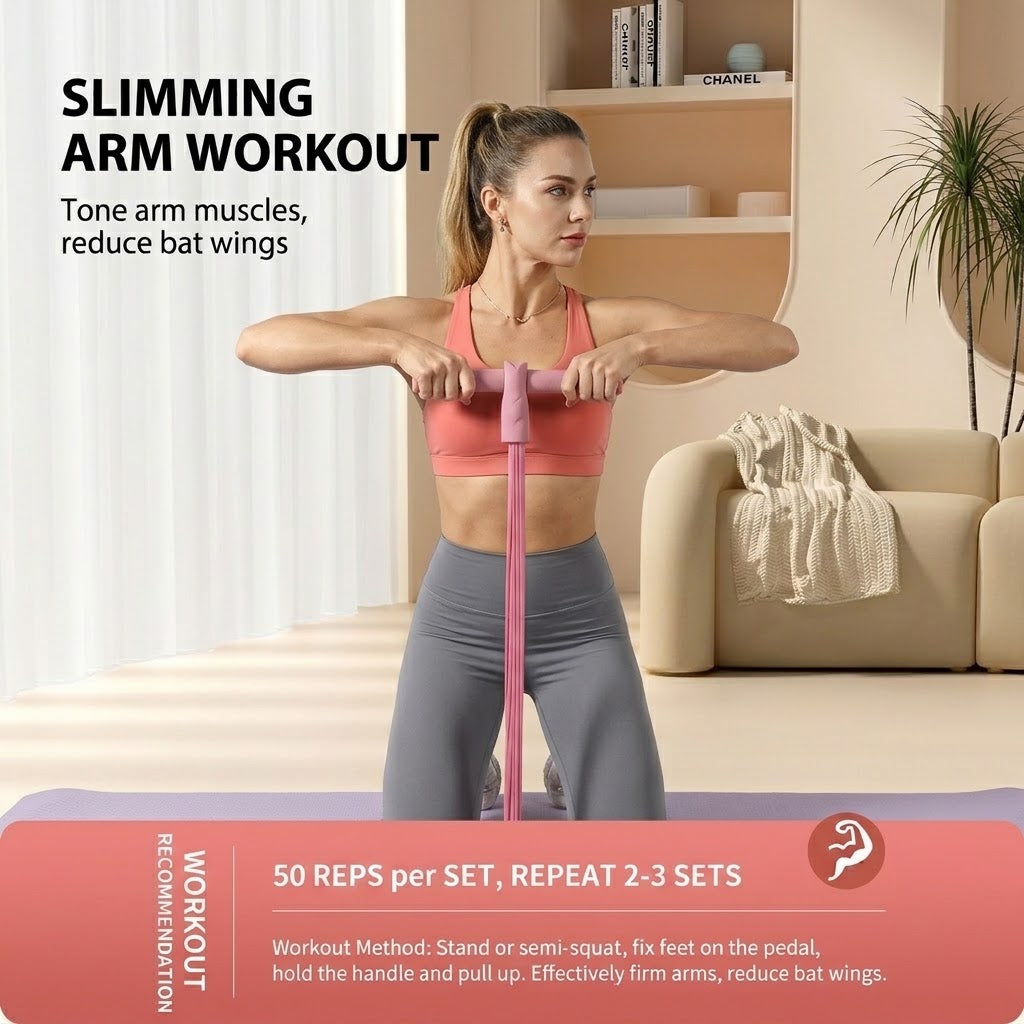 😩 Struggling to Stay Consistent with Ab Workouts? 💪 Train Your Core at Home with This Foot Pedal Resistance Band & Sit-Up Assist Trainer! 🔥🏠