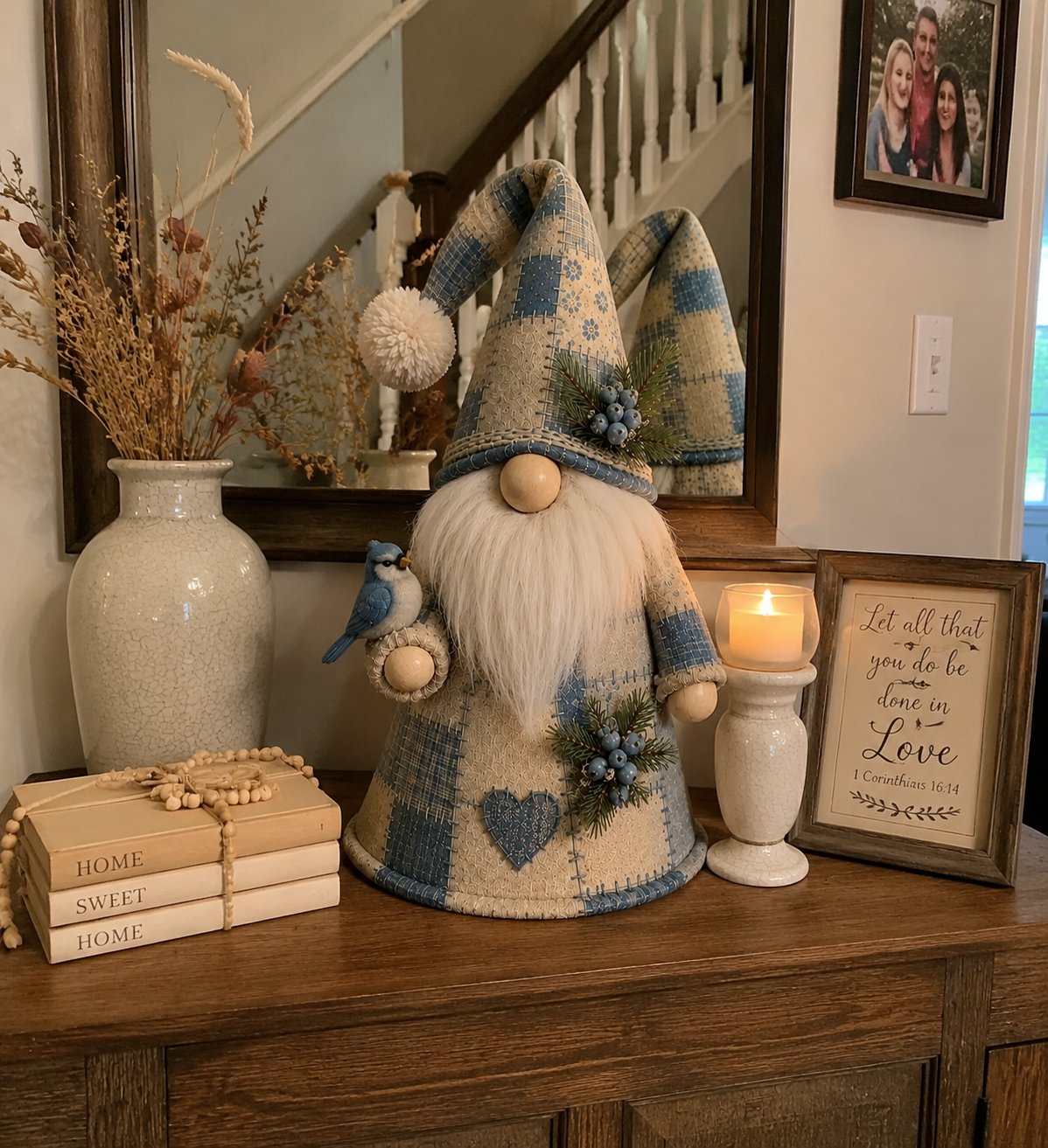 😩 FEELING LIKE YOUR HOME IS MISSING THAT COZY HOLIDAY MAGIC? 🐦✨ Add a Warm Glow & Charming Bird Gnome Touch to Any Shelf, Mantel or Table! 🏡💡