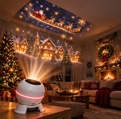 😩 TOO MUCH WORK TO DECORATE FOR CHRISTMAS? 🎄 ✨ NO HANGING. NO MESS. JUST TURN IT ON & TRANSFORM YOUR ROOM INTO A COZY HOLIDAY WONDERLAND! 🎅