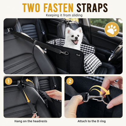 🚗 Tired of Your Pet Climbing All Over the Car? 🐾 Save 50% on This Cozy Center Console Booster Seat for Small Dogs & Cats!