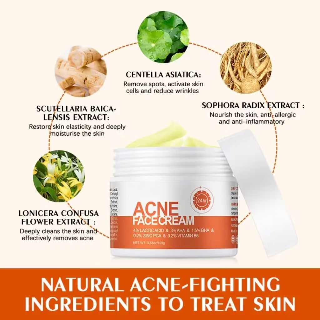 🔥Acne Mark Repair Cream — Specially formulated for teenagers and adults with sensitive skin; effectively fades acne marks and clears blemishes. Fragrance-free and paraben-free.😮