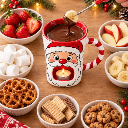 🔥Last Day 50% OFF 🎅🍫 Santa’s Sweet Melt™ 150ml Christmas Chocolate Fondue Mug