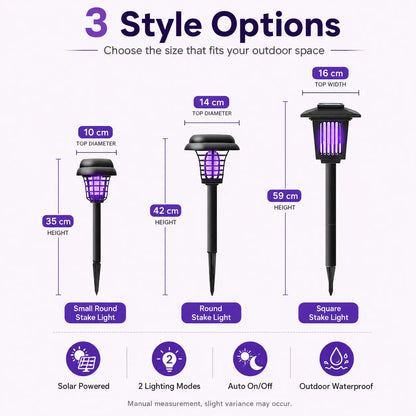 🔥Summer Sale 50% OFF🔥Solar Mosquito Zapper Light – Outdoor Garden Stake Lamp, UV Insect Killer, Solar Powered, Dual Mode (Mosquito Control + Pathway Lighting), Weather Resistant, Easy Setup