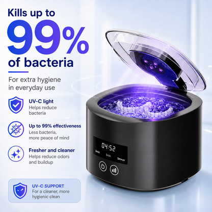 🥳2026 HOT SALE🥳💞50K+ SOLD!🦷 Denture Dome Ultrasonic UV-C Cleaner – For a fresher, cleaner denture in just 5 minutes