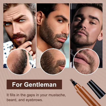 🎁Waterproof Four-tip Beard and Eyebrow Pen✨