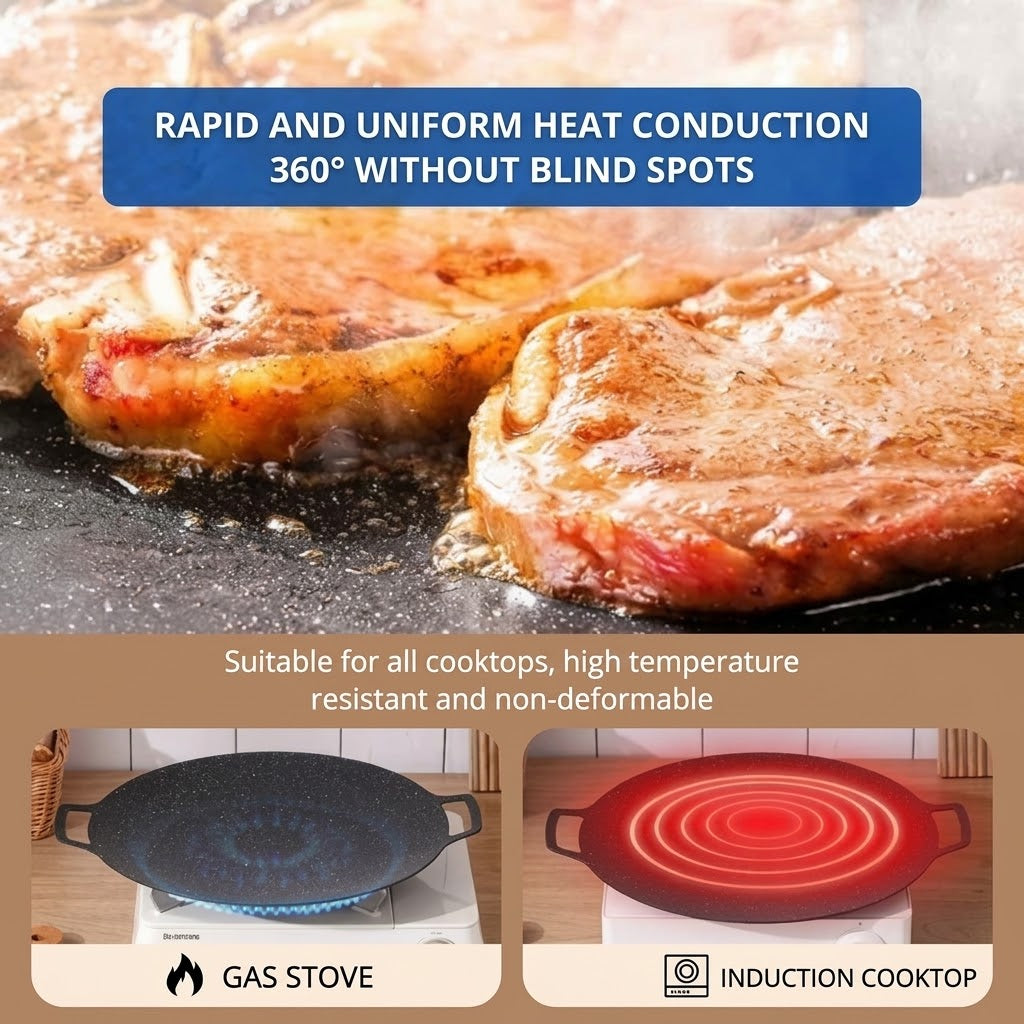 🔥50% OFF| 🍳😩 Tired of Food Sticking & Messy Cleanup? Upgrade to This 6-Layer Nonstick Frying Pan for Easier Cooking on Multiple Cooktops! ✨🔥i