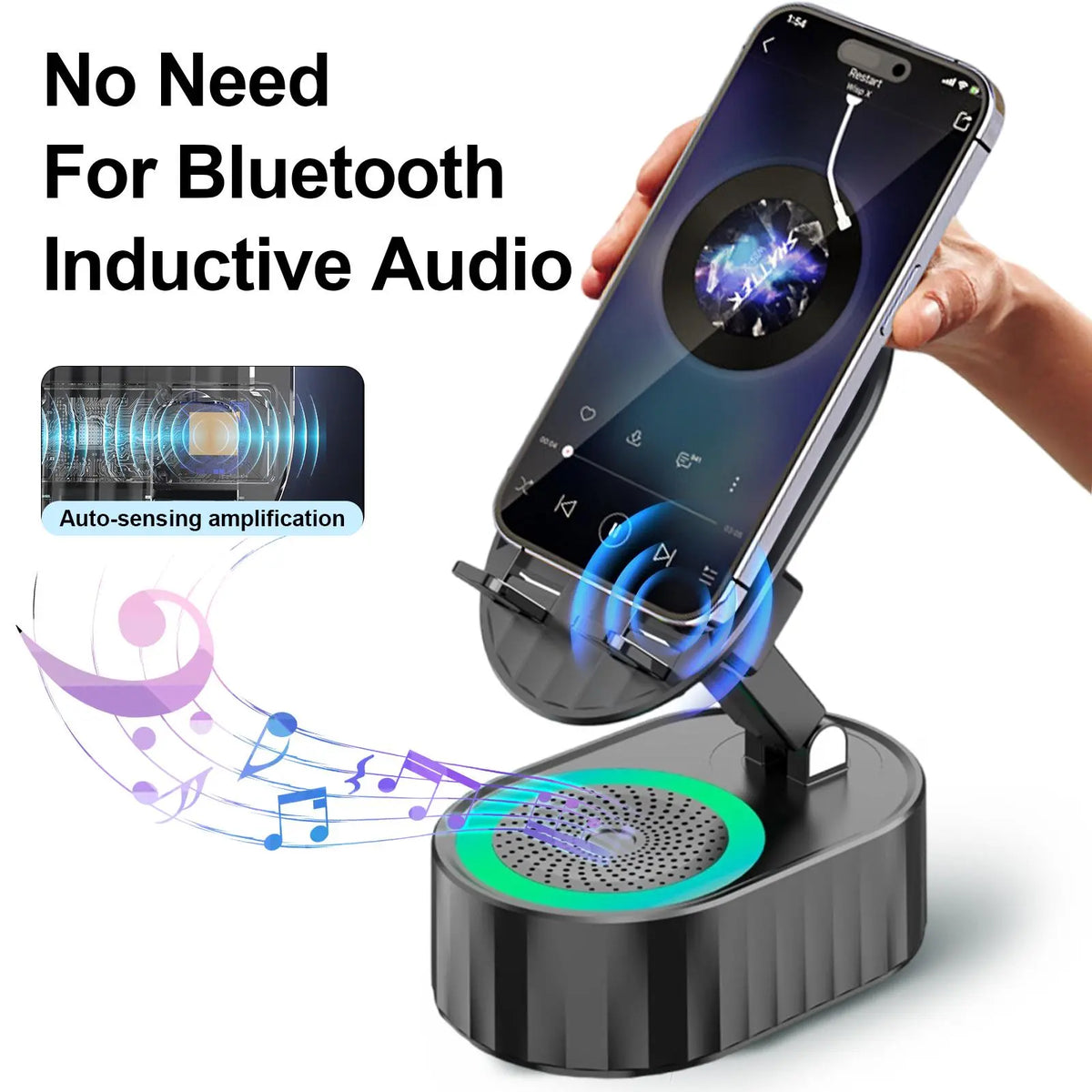 🔥5-in-1 Wireless Speaker Stand—featuring smart sensing and Bluetooth 5.4 connectivity, Dolby surround sound with deep bass, an adjustable phone holder, an LED light, and a power bank.💎