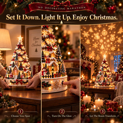 🎄 Tired of Empty, Lifeless Holiday Decor? Transform Any Space Into a Warm Christmas Wonderland with the Christmas Village Lightscape Tree ✨