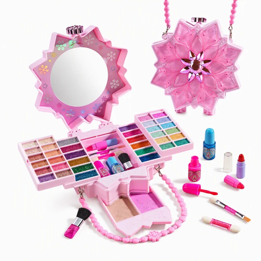 🎀Washable Princess Makeup Set – Non‑irritating, trays & portable case