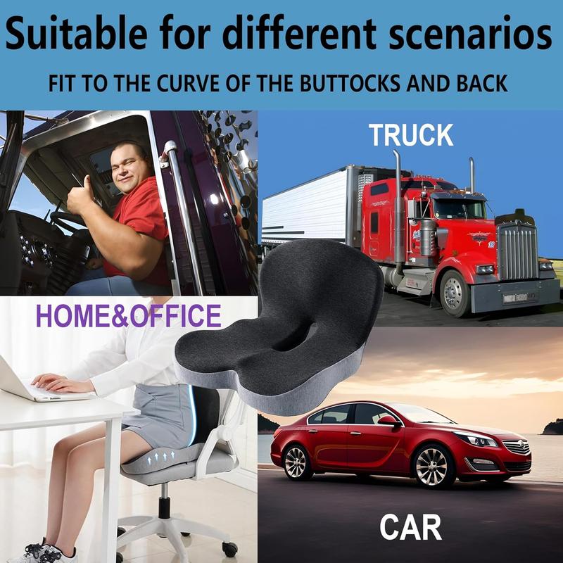 🪑 LIMITED-TIME 50% 🛡️ Non-Slip Memory Foam Seat Cushion for Car & Office – Ergonomic pain relief & breathable mesh – Universal fit, relieves back & tailbone pressure – perfect for long drives or desk work ✨