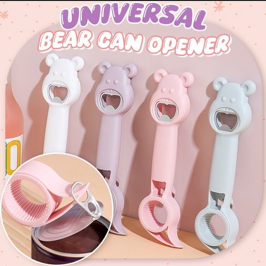 🥫 Still Fighting With Hard-to-Open Cans & Bottles? 😤 One Cute Tool Makes It Easy! 🐻✨