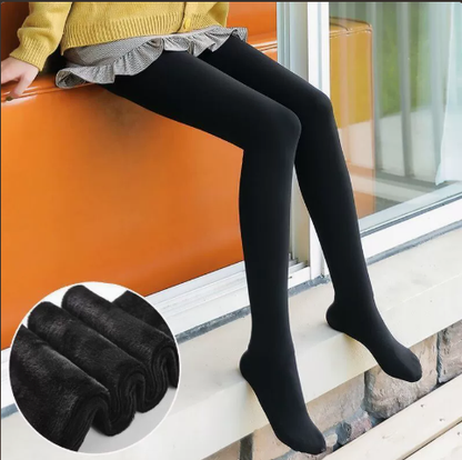 ❄️ Fleece-Lined Winter Tights – Sheer Look, Cozy Feel