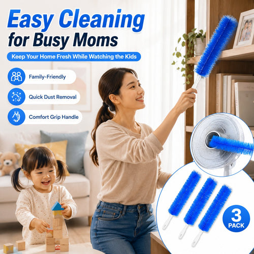 🔥 360-Degree Cleaning Brush – 50% Off🔥Bendable Microfiber Head,Reusable Dust Remover