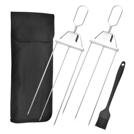 GrillSavant™ 3-Way Stainless Steel BBQ Skewers