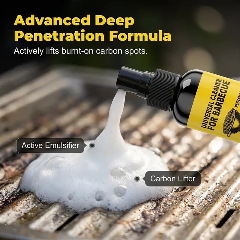 🔥 BUY 1 GET 1 FREE 🧽 Heavy-Duty BBQ Cleaner – Dissolves Grease, Carbon Buildup & Baked-On Grime!