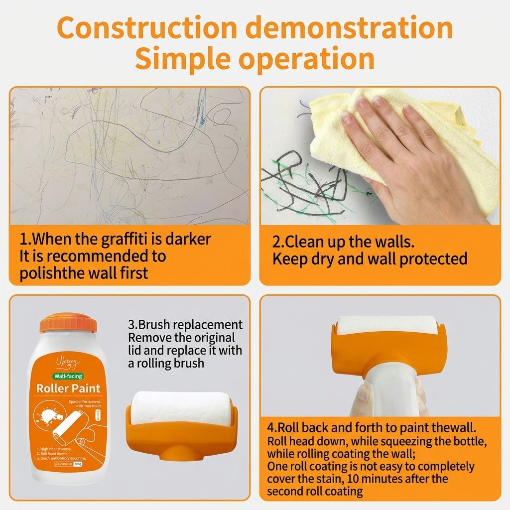 🎨 Tired of Stained, Damaged Walls? Refresh Them with Odorless, Water-Based Repair Paint! ✨