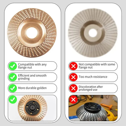 🎉🛠️3PCS Wood Carving Disc Set, 4 Inch Wood Cutting Discs for Angle Grinder