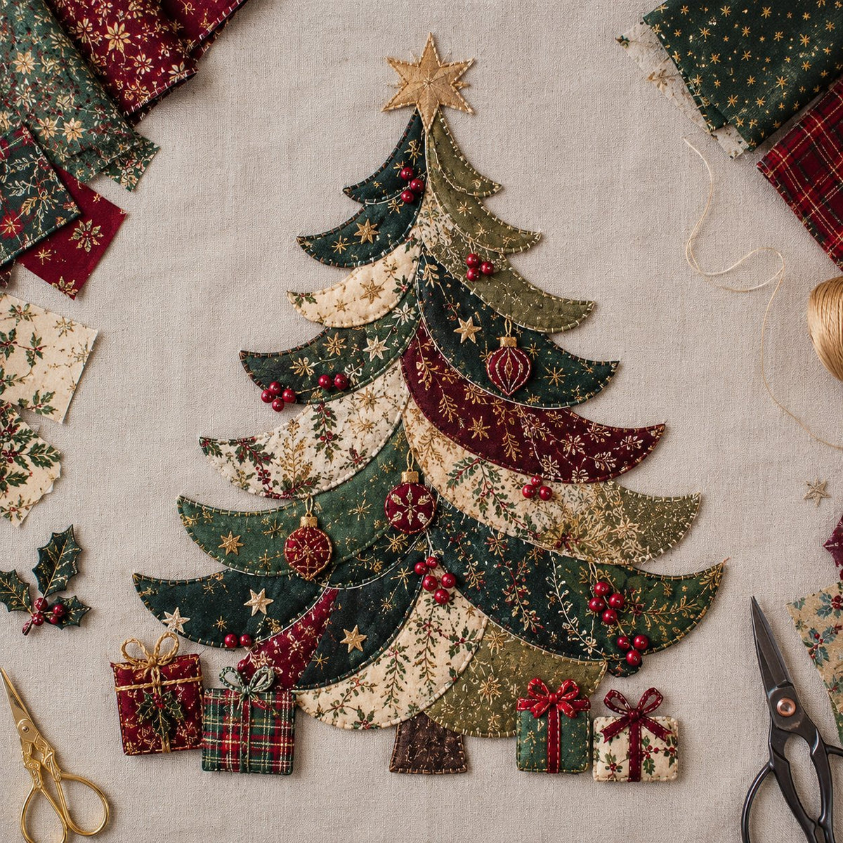 🎄😩 TIRED OF THE SAME BORING CHRISTMAS DECOR? ✨ CREATE SOMETHING UNIQUE! This DIY Patchwork Kit Turns Any Space Into a Warm & Festive Christmas Wonderland! 🎅❤️