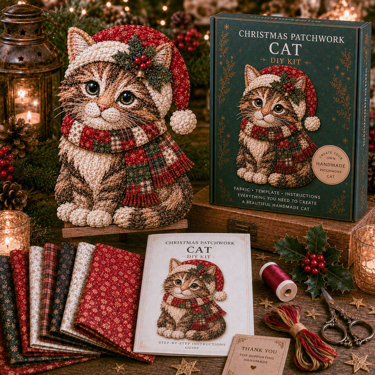 🎄😩 TIRED OF THE SAME BORING CHRISTMAS DECOR? ✨ CREATE SOMETHING UNIQUE! This DIY Patchwork Kit Turns Any Space Into a Warm & Festive Christmas Wonderland! 🎅❤️
