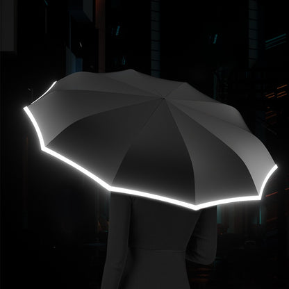 Ring buckle umbrella, Reflective Safety Strip, Sturdy Windproof, Travel Portable