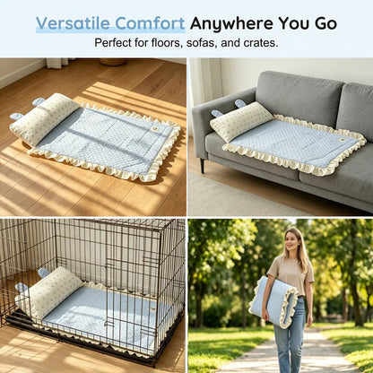 🥳SUMMER HOT SALE💞80K+ SOLD😍!Pet Cooling Mat with Pillow