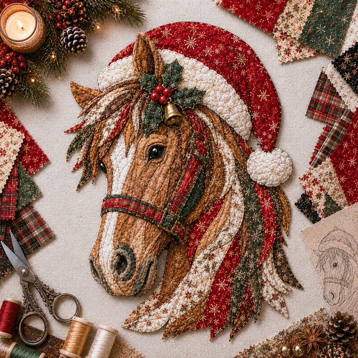🎄😩 TIRED OF THE SAME BORING CHRISTMAS DECOR? ✨ CREATE SOMETHING UNIQUE! This DIY Patchwork Kit Turns Any Space Into a Warm & Festive Christmas Wonderland! 🎅❤️