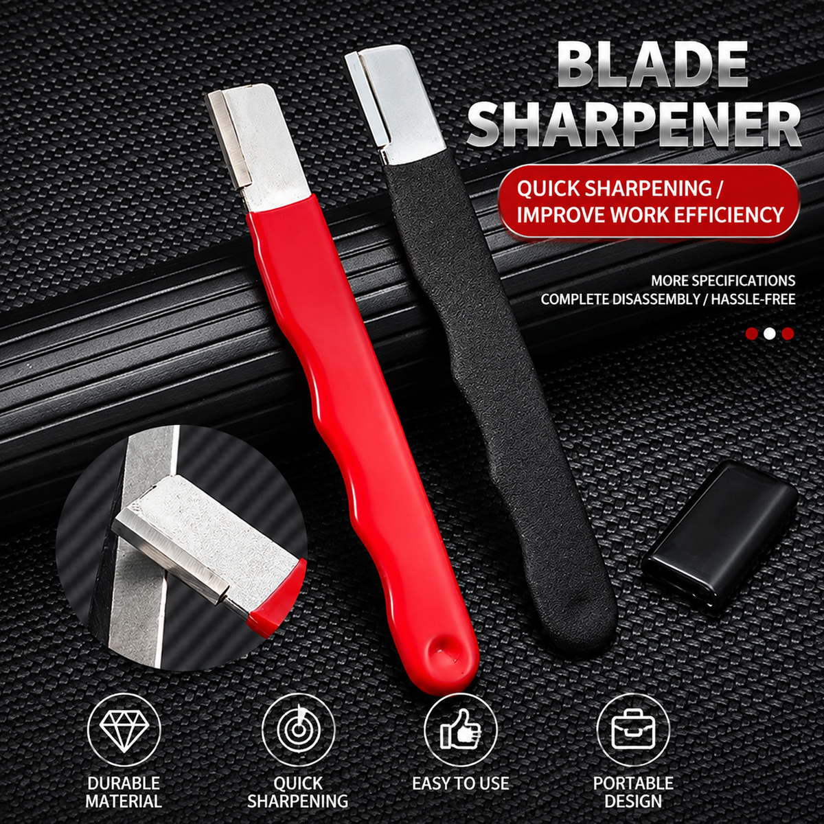 2Count Professional Kitchen Knife Sharpener