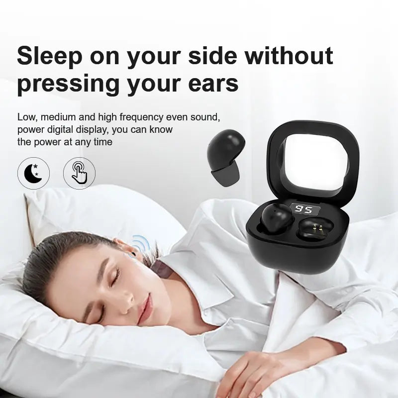 🚨 YOUR EARBUDS SHOULDN’T KEEP YOU AWAKE! 😩💤 No More Bulky Earbuds Digging Into Your Ears—Just Ultra-Discrete Comfort, Even While Sleeping. ✨