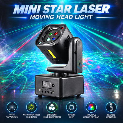 😩 Boring Party Lights Ruining Your Vibe? 🎉 Transform Any Room into a Dazzling Dance Floor with the Moving Head Star Laser Light! ✨🔴