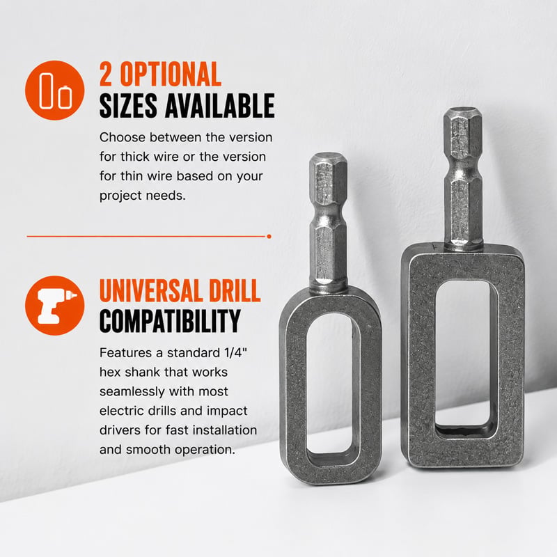 🧰 Steel Wire Twisting Tool for Drill- Fast Tightening & Auto Trimming Wire Twist Attachment