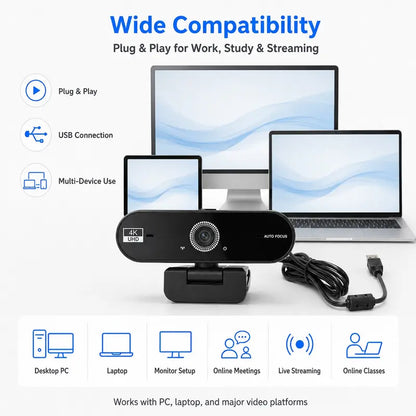 💎1080P/2K/4K Camera for PC, Laptop, and Switch — Gaming and Streaming Gear; Supports 1080p@60fps; Fast Autofocus🔥