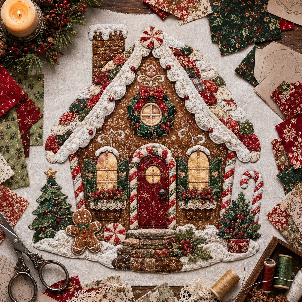 🎄😩 TIRED OF THE SAME BORING CHRISTMAS DECOR? ✨ CREATE SOMETHING UNIQUE! This DIY Patchwork Kit Turns Any Space Into a Warm & Festive Christmas Wonderland! 🎅❤️