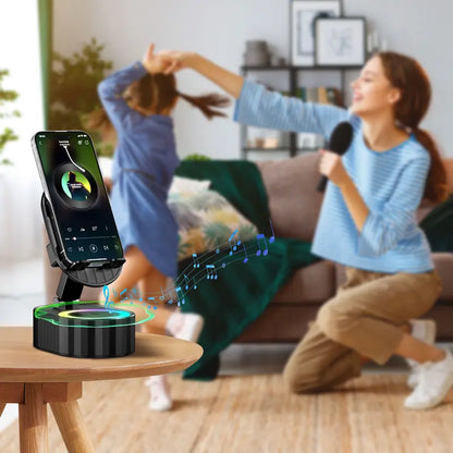 🔥5-in-1 Wireless Speaker Stand—featuring smart sensing and Bluetooth 5.4 connectivity, Dolby surround sound with deep bass, an adjustable phone holder, an LED light, and a power bank.💎