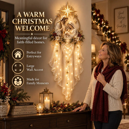 ✨35% OFF Today | Holy Family Star Veil™ – Meaningful Christmas Wall Decor