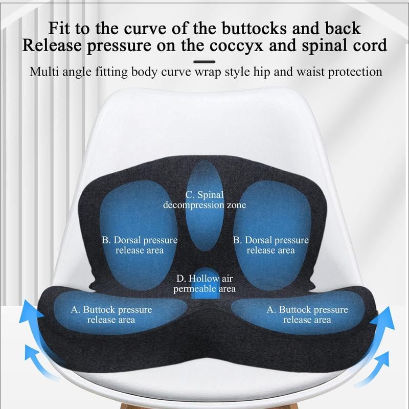 🪑 LIMITED-TIME 50% 🛡️ Non-Slip Memory Foam Seat Cushion for Car & Office – Ergonomic pain relief & breathable mesh – Universal fit, relieves back & tailbone pressure – perfect for long drives or desk work ✨