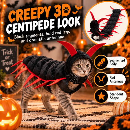 🐱🎃 WANT YOUR CAT TO STEAL THE SHOW THIS HALLOWEEN? 👀🪱 👻 Skip Ordinary Pet Costumes — This Creepy-Cute Centipede Look Is Impossible to Ignore!